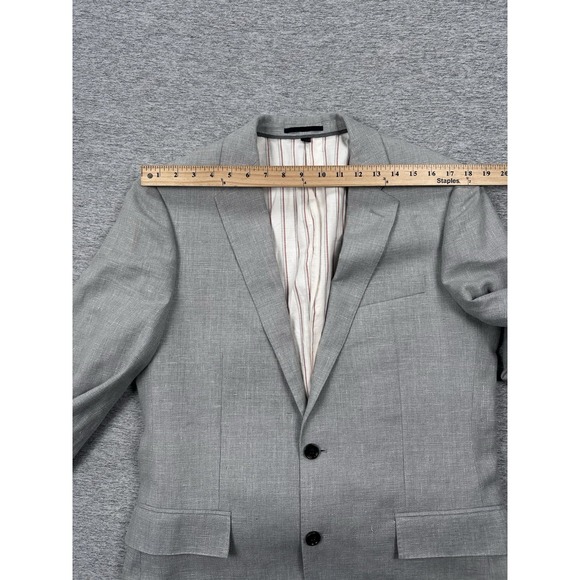 J.Crew Ludlow Blazer Mens 40R Gray Wool Linen Blend Slim Fit Lanificio Comero - Picture 6 of 13